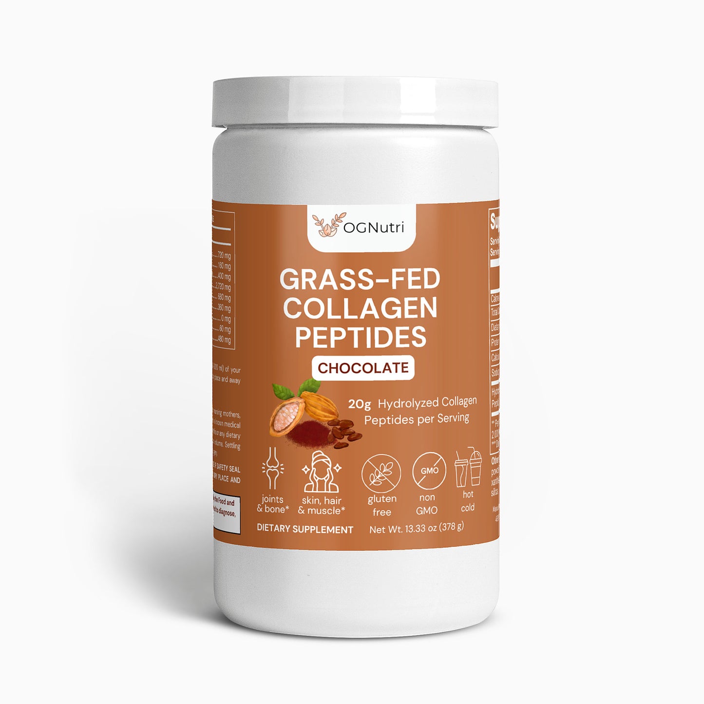 Grass-Fed Collagen Peptides Powder (Chocolate)