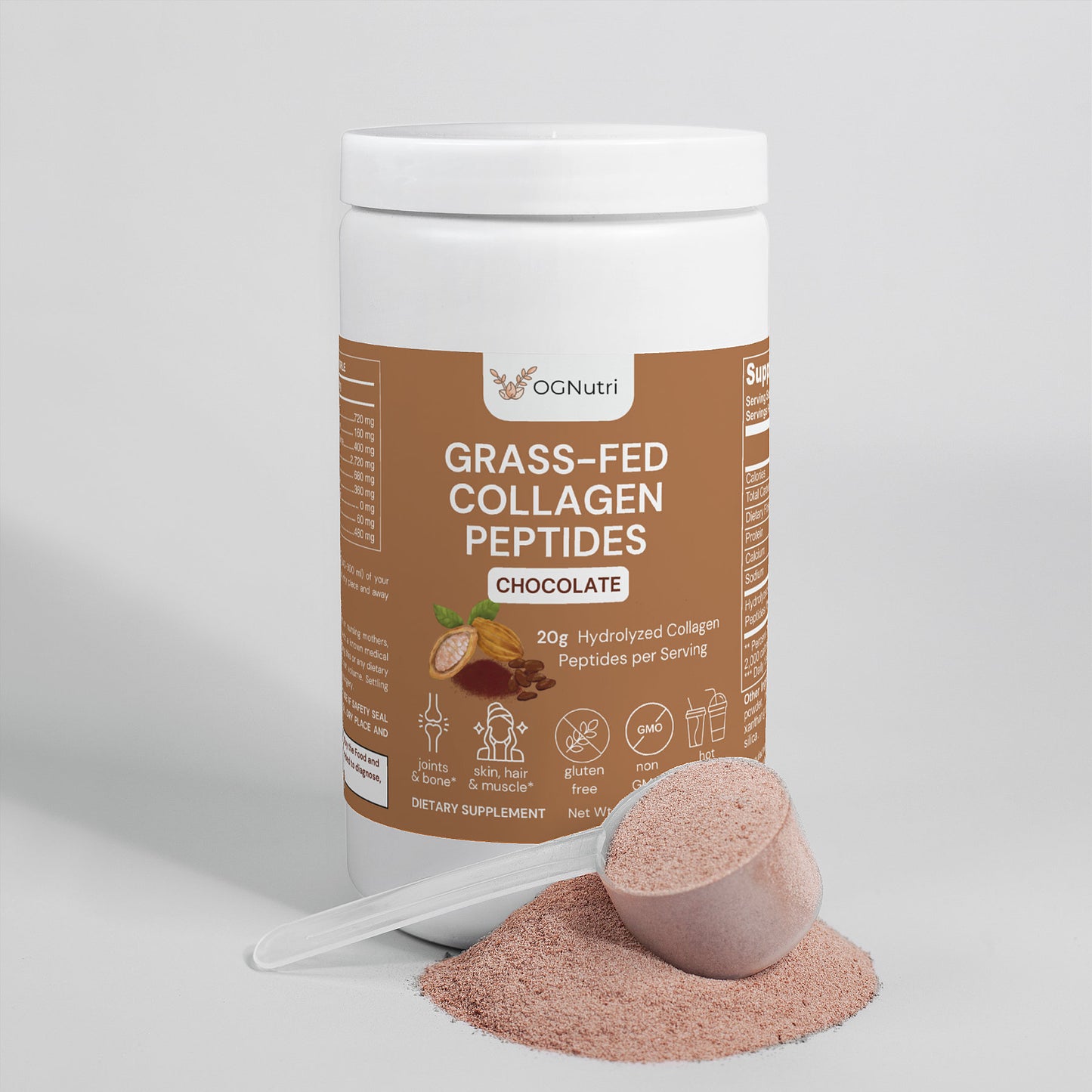 Grass-Fed Collagen Peptides Powder (Chocolate)